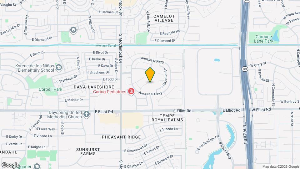 1891 E Oasis Dr Map and Location Details