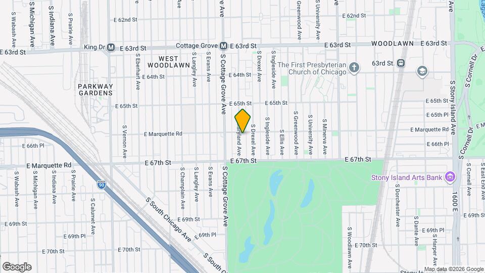 6605 S Maryland Ave, Unit 2 Map and Location Details