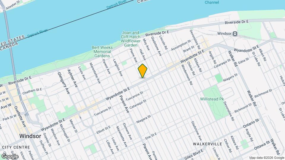 1182 Wyandotte St E Map and Location Details