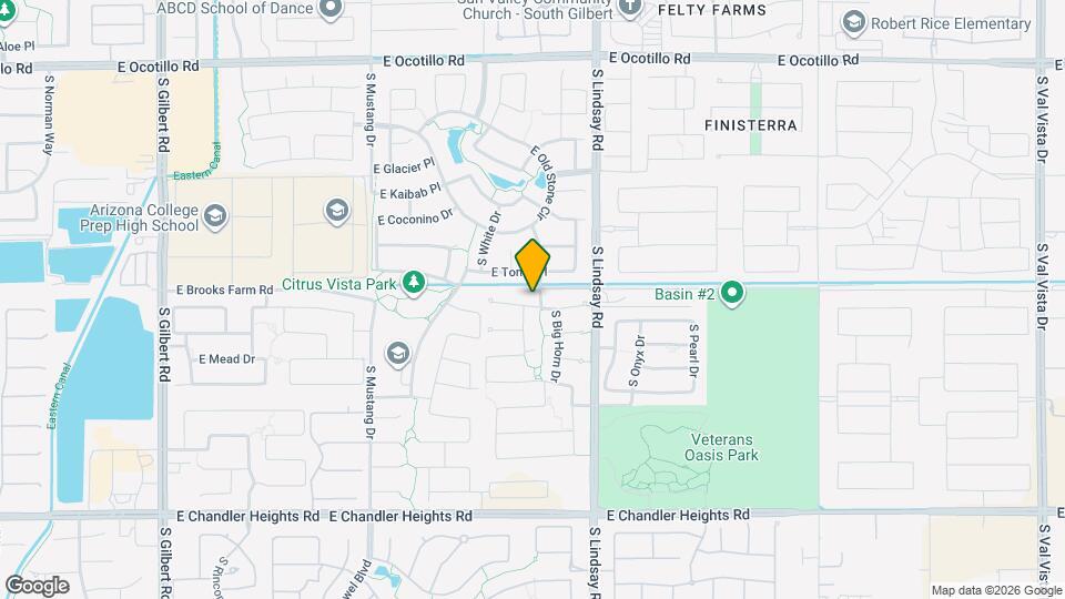 3860 E Horseshoe Pl Map and Location Details