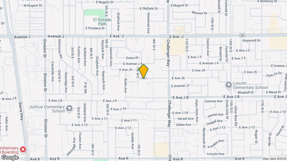 722 E Ave J6 Map and Location Details