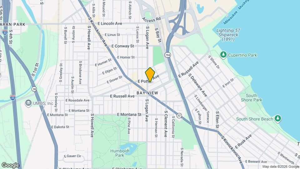 2614 S Logan Ave Map and Location Details