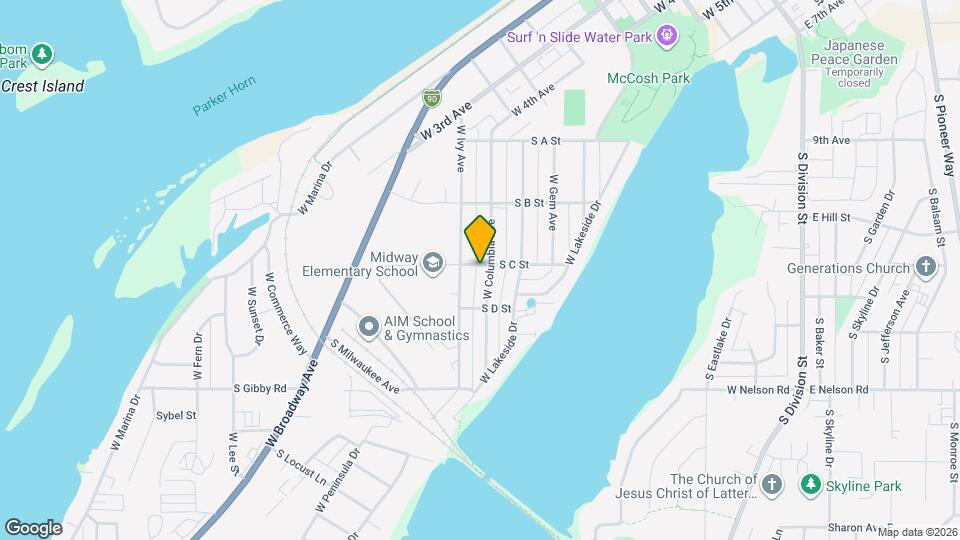 1206 W Columbia Ave Map and Location Details