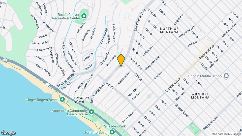 608 San Vicente Blvd Mapa y Detalles de la Ubicación