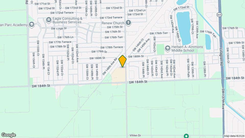 14732 SW 181st Terrace Map and Location Details