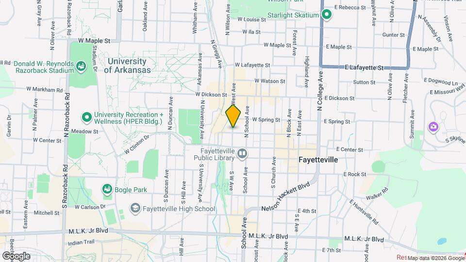 102 N West Ave Map and Location Details