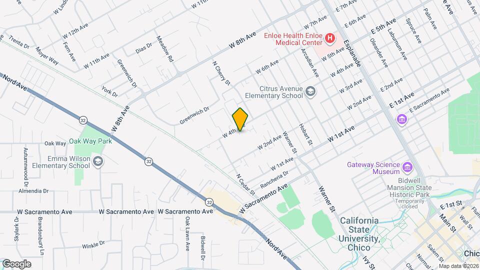 747 W 4th Ave Map and Location Details