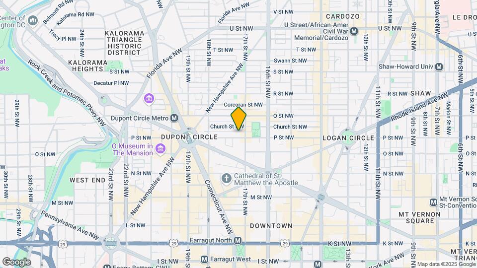 1707 P St NW Map and Location Details