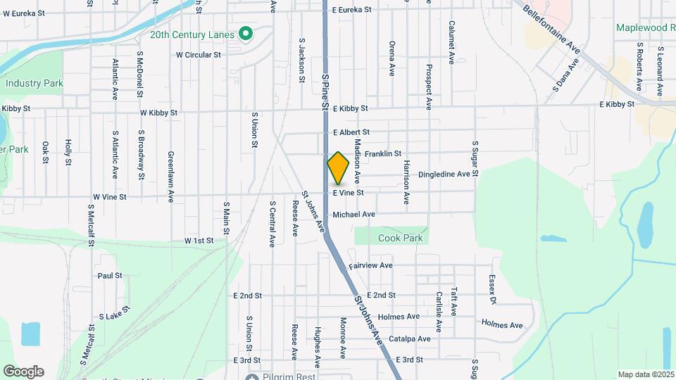 523 E Vine St Map and Location Details