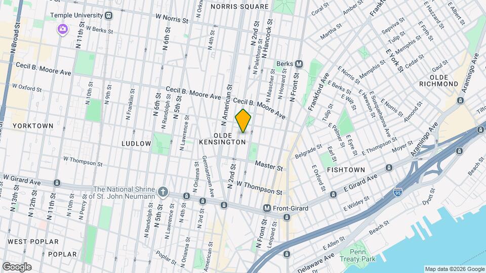 1530 N Palethorp St Map and Location Details