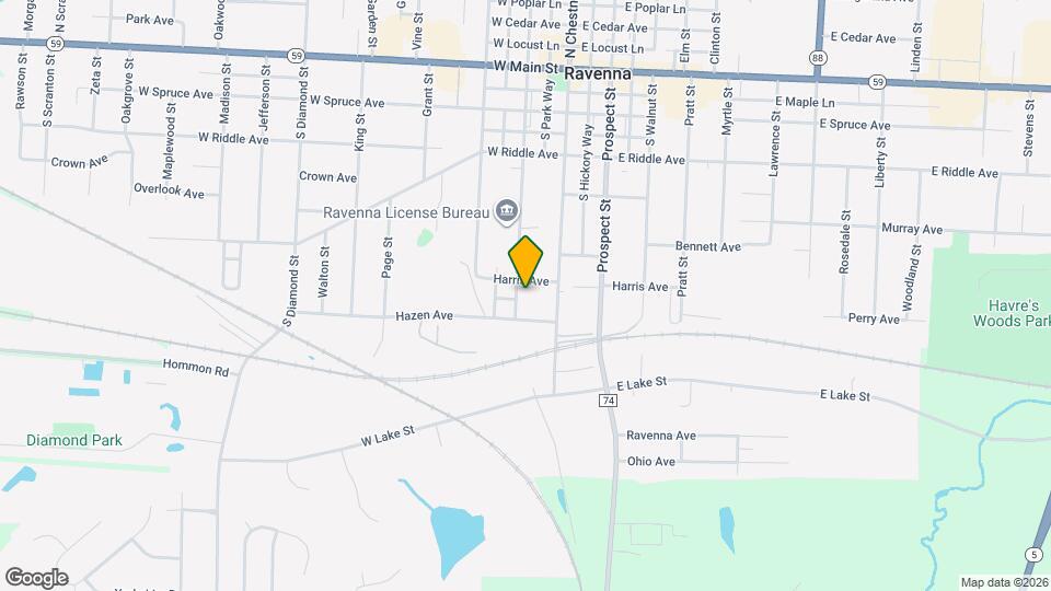 623 S Meridian St Map and Location Details