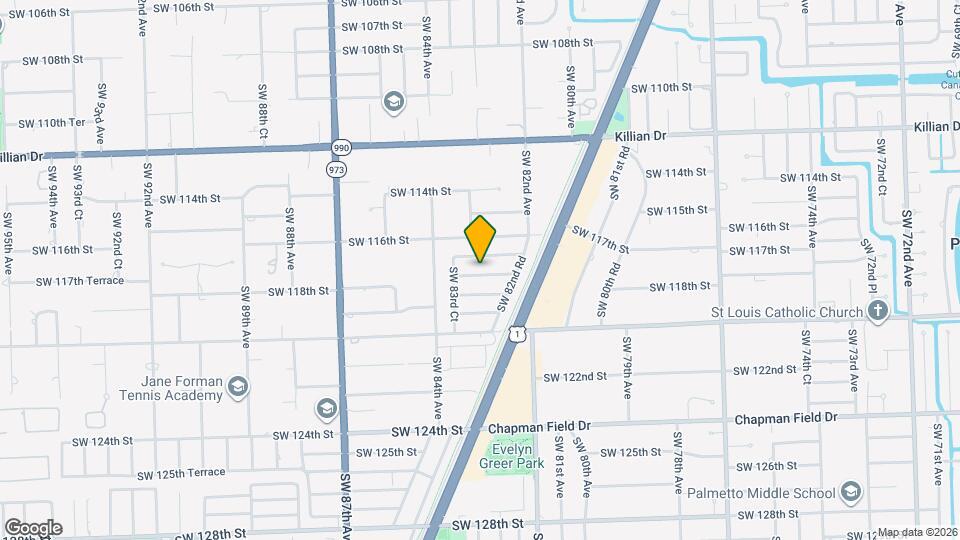 8305 SW 117th Terrace Map and Location Details