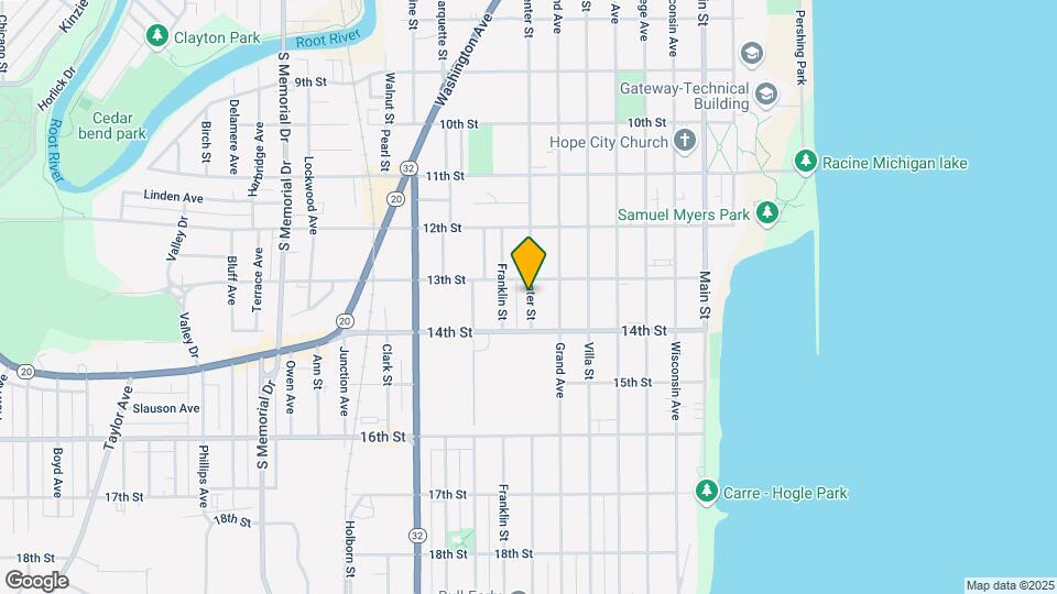 1314 Center St Map and Location Details