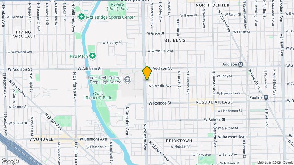 3511 N Western Ave Map and Location Details