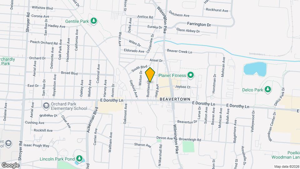 2832 Rushland Dr Map and Location Details