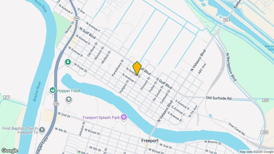 105 N Avenue D Map and Location Details