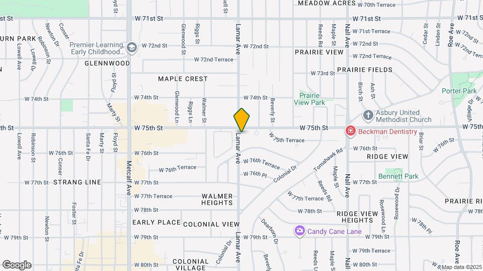 7509 Lamar Ave Map and Location Details