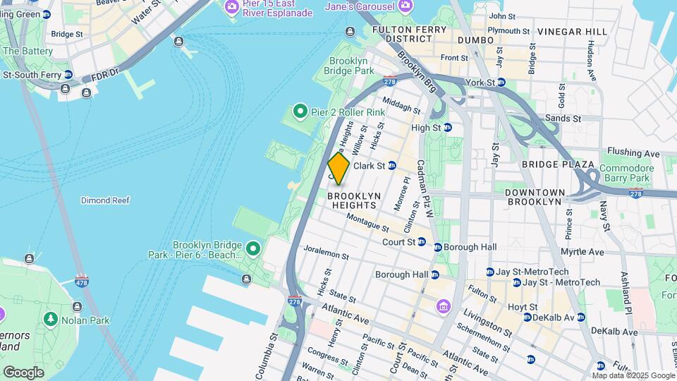 25 Pierrepont St Mapa y Detalles de la Ubicación
