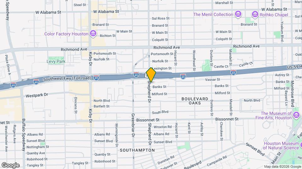 2126 Banks St Map and Location Details