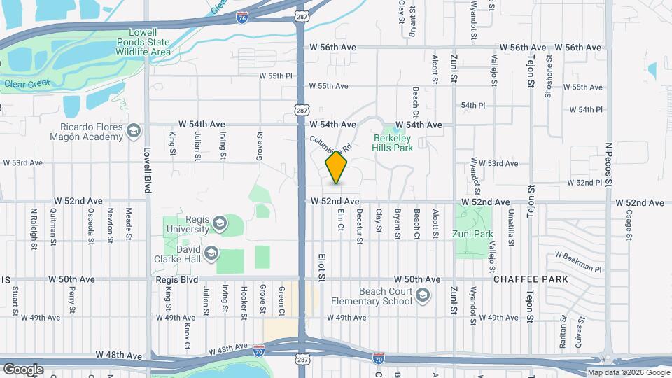 2858 W Parkside Pl Map and Location Details