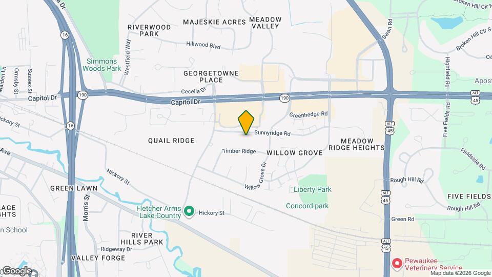 1258 Sunnyridge Rd Mapa y Detalles de la Ubicación