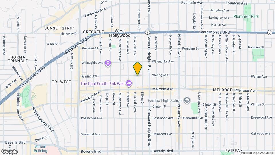 748 N La Jolla Ave Map and Location Details