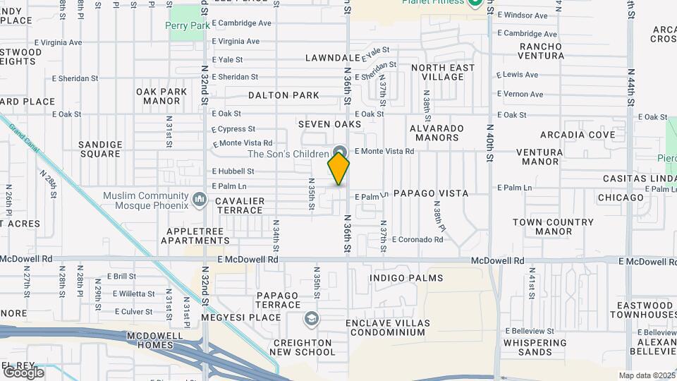 3539 E Palm Ln Map and Location Details