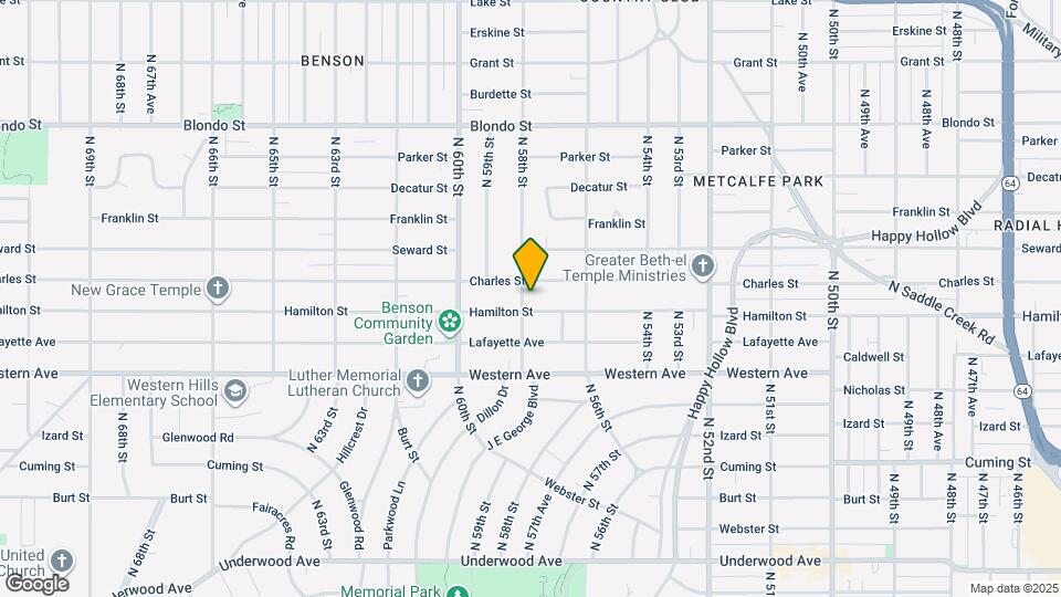 1407 N 58th St, Unit 2 Map and Location Details