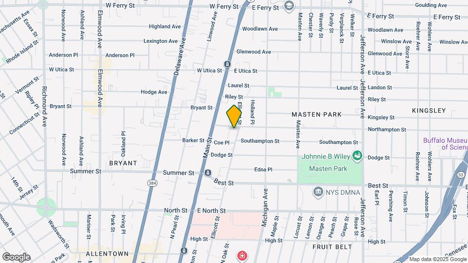 1072 Ellicott St, Unit 1 Map and Location Details