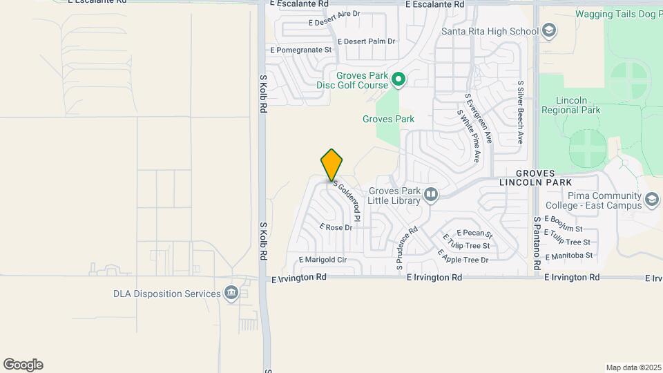 4602 S Goldenrod Pl Map and Location Details