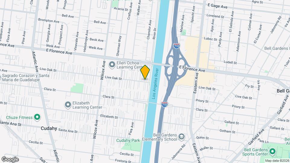 5303 Live Oak St Map and Location Details