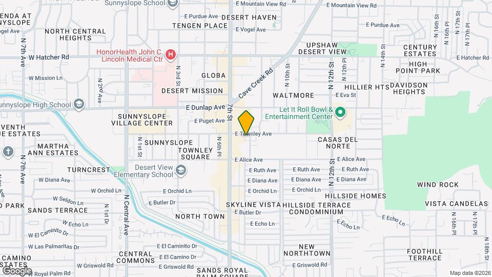 8842 North 8th St Map and Location Details