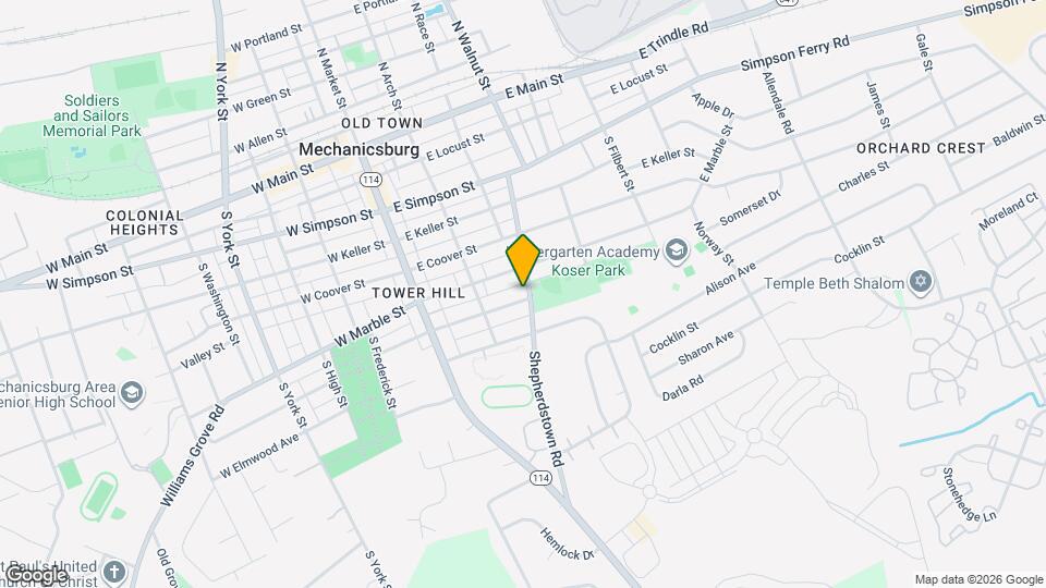 117 E Maplewood Ave Map and Location Details