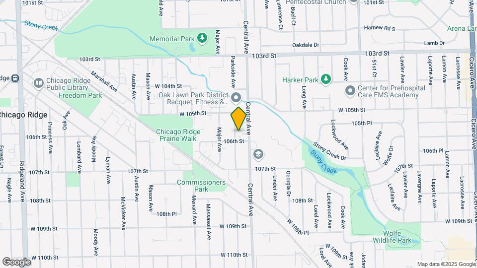 10549 Parkside Ave Map and Location Details