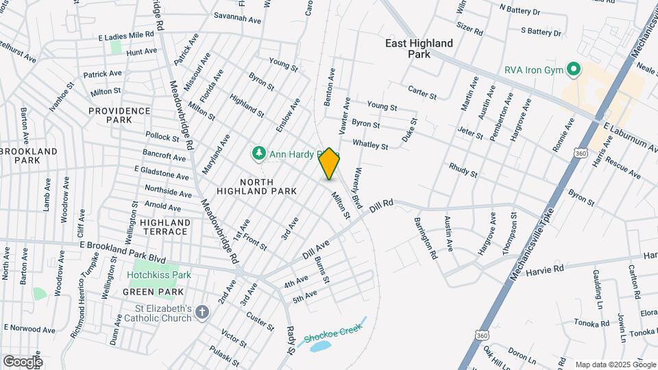 1406 Milton St Map and Location Details