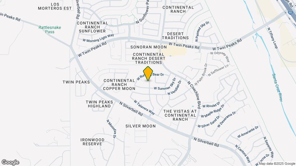 9005 N Silver Moon Way Map and Location Details
