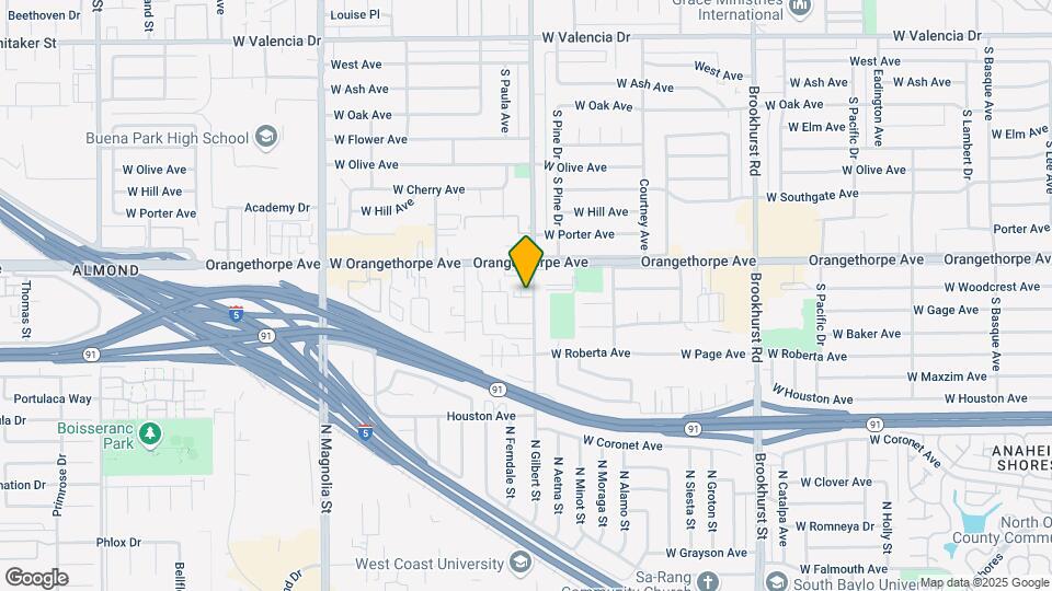 1325-1331 S Gilbert St Map and Location Details