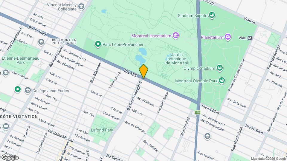 4950 Pie-IX Boul Map and Location Details