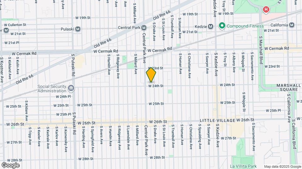 3542 W 24th St Map and Location Details