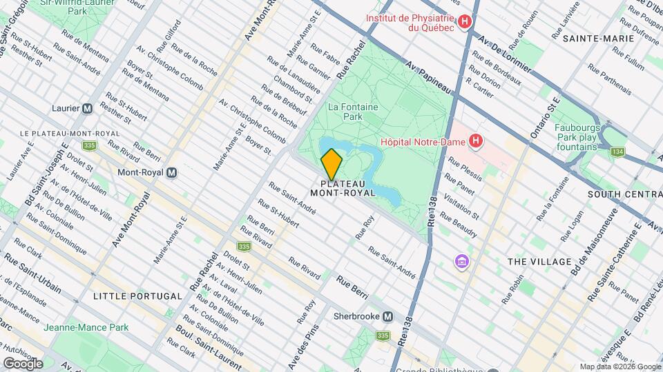 3980-3984 Du Parc-Lafontaine Av Map and Location Details