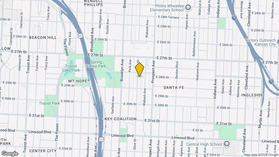 2817 Olive St Map and Location Details