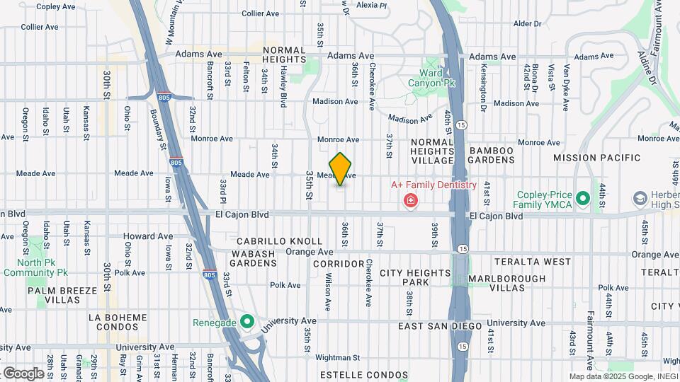 4358 36th St Map and Location Details