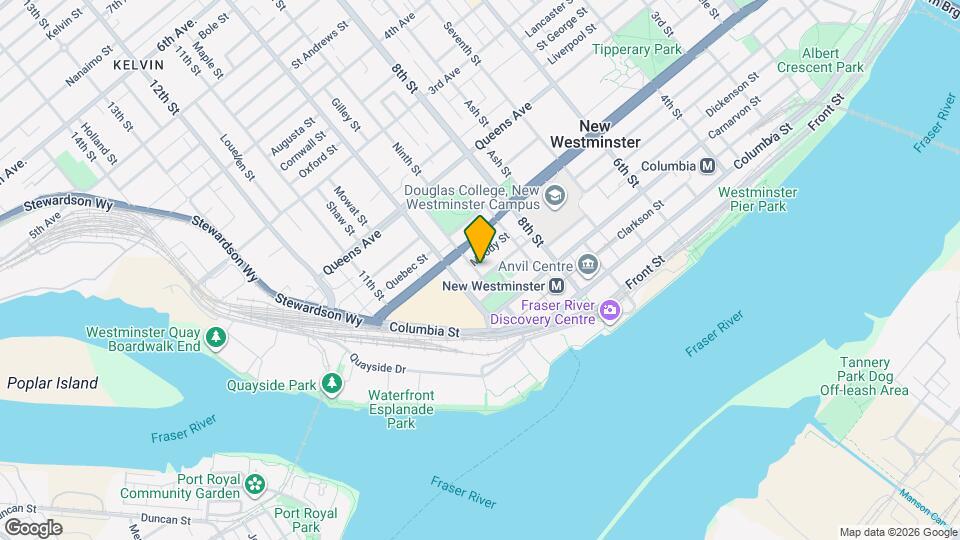 833 Agnes St, Unit 1002 Map and Location Details