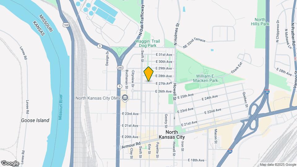 314 E 27th Ave Map and Location Details