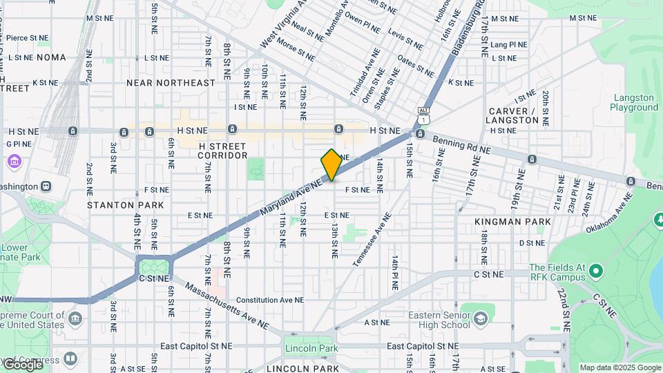 1226 F St NE Map and Location Details