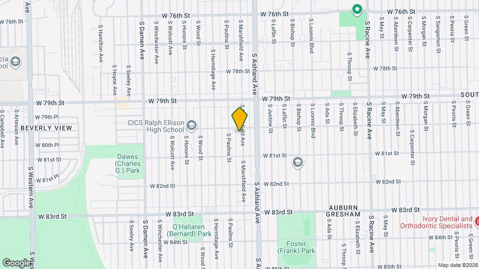 8010 S Marshfield Ave Map and Location Details