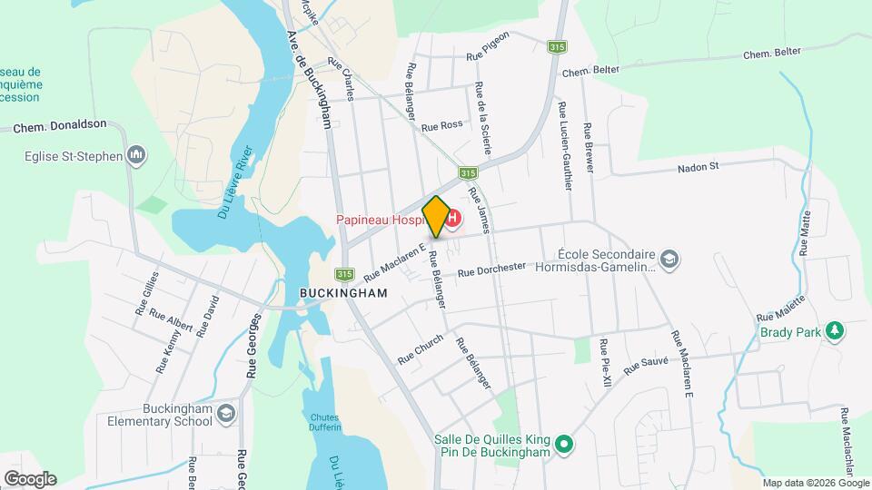 526 Bélanger Rue Map and Location Details