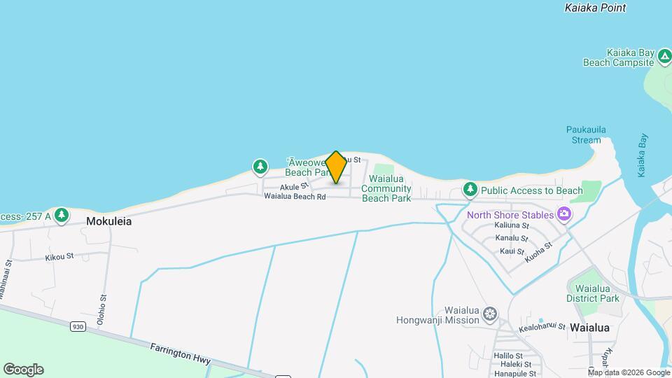 68-57-68-61 Waialua Beach Rd Mapa y Detalles de la Ubicación