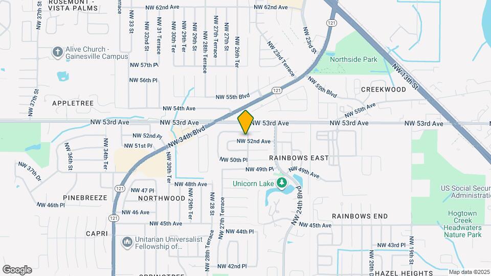 2616 NW 52nd Ave Map and Location Details