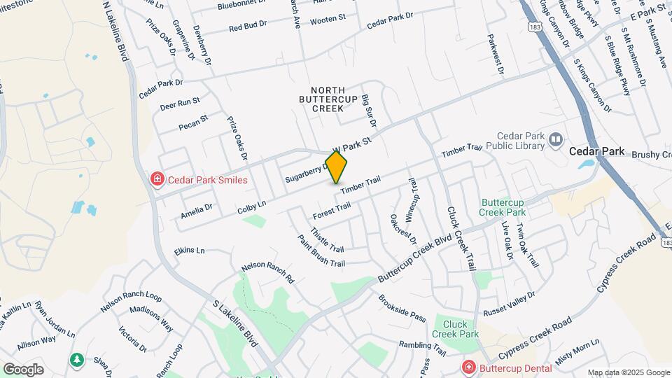 1101 Timber Trail Map and Location Details